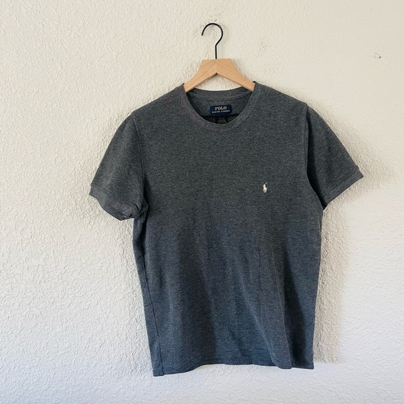 POLO RL grey waffle knit Crewneck Tee - Picture 1 of 7